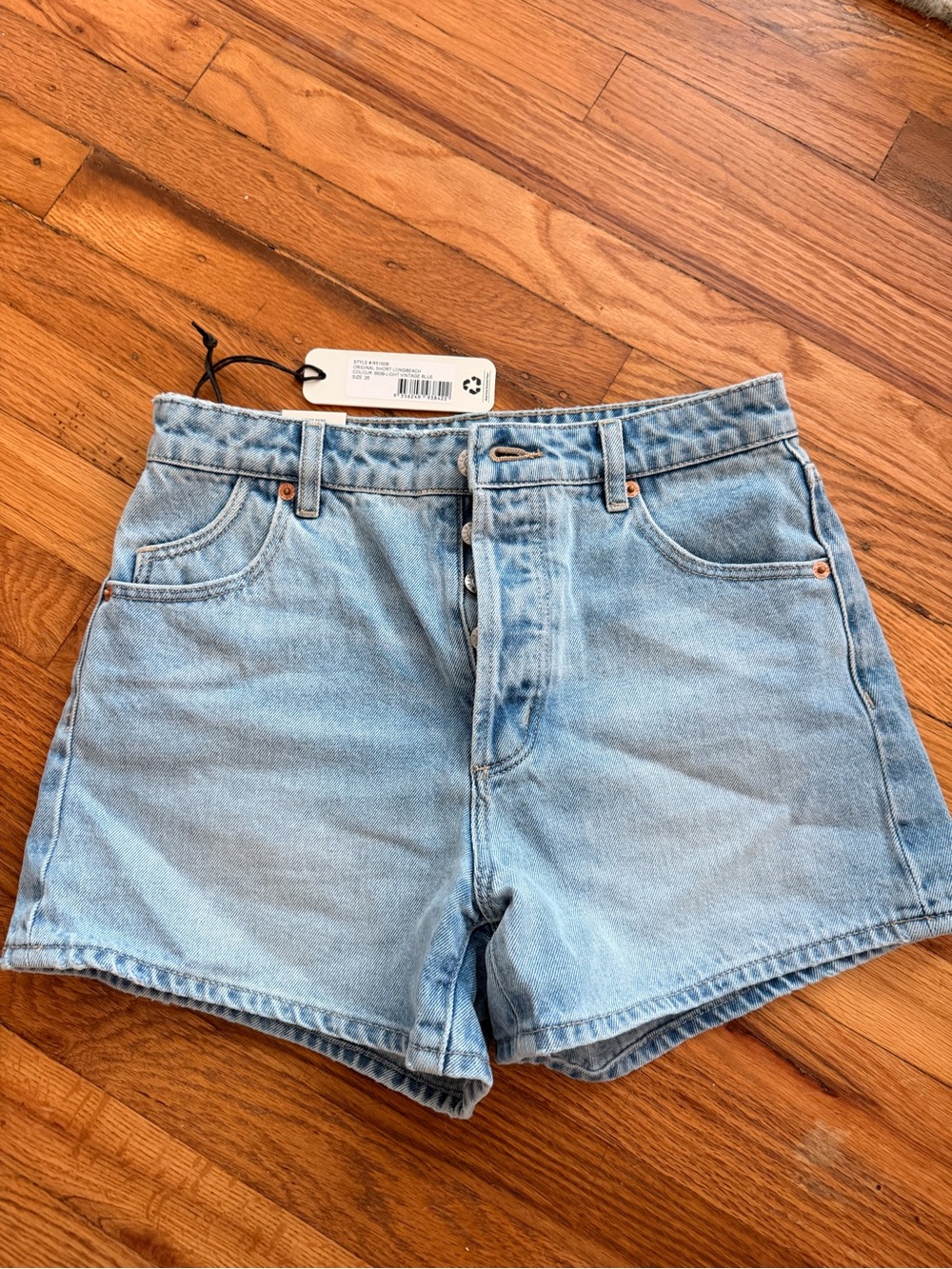 ROLLA'S Light Wash High-Rise Denim Shorts